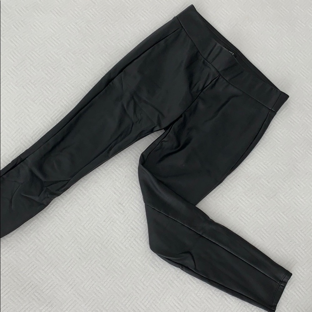 LOFT petites faux leather leggings (fleece lined)